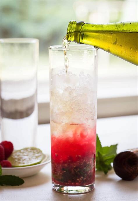 Non Alcoholic Raspberry Mojito Recipe - Watch What U Eat