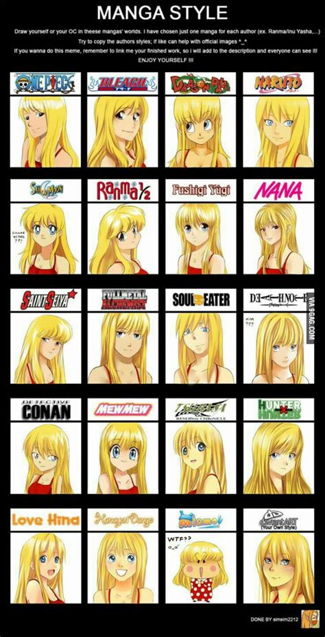 Different Manga Drawing Styles - 9GAG