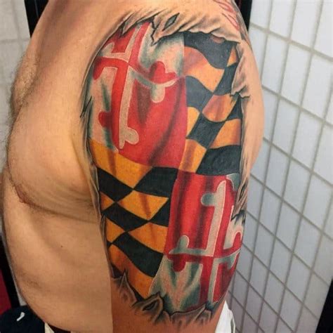 Maryland Flag Tattoo Ideas - Maryland Tattoo Flag Designs State Tweet ...