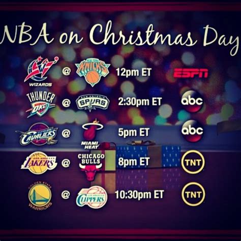 NBA Christmas Day Game Schedule - Jocks And Stiletto Jill