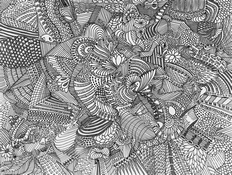 Lines and squiggles- black and white, ink drawing Drawing by Patty Donoghue