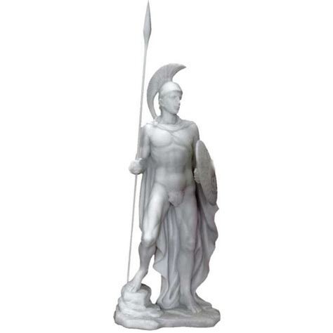 Ares Greek God of War Statue, Mars Statue, White Marble