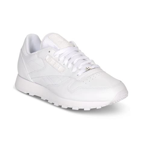 Reebok Men'S Classic Leather Casual Sneakers From Finish Line in White ...