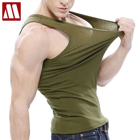 Men Stringer Tank Top Mens Bodybuilding Fitness Mens Singlets Lycra ...