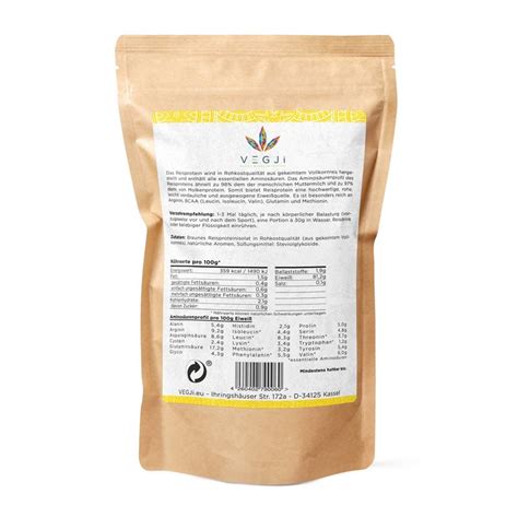 Raw Rice Protein Isolate – 1000g – VEGJi – plant based nutrition