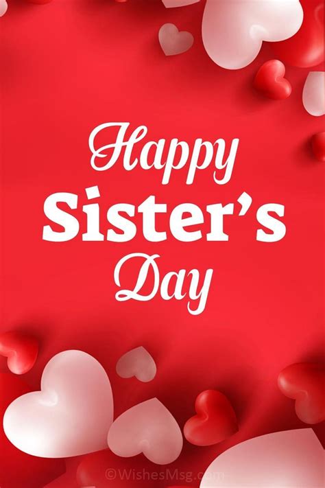 Happy Sisters Day Wishes, Messages, Quotes & Images | Happy sisters day, Happy sisters, Sister day