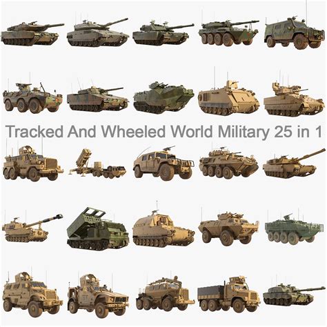 World Military Army Collection 25 in 1 3D model | Military army ...