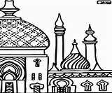 The minarets Of A mosque coloring Page Printable Game sketch template