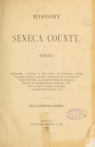 History of Seneca County, Ohio. (1886 edition) | Open Library