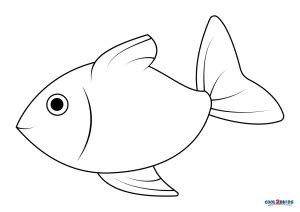 Fish Outline Coloring Page