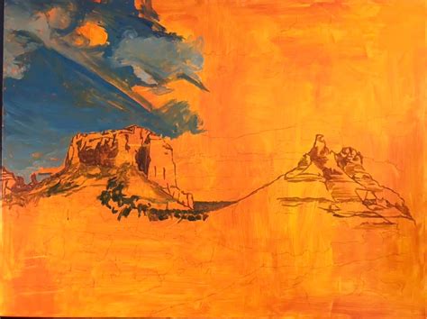 Bell Rock and Courthouse Butte vortexes, Sedona, Arizona - painting in ...