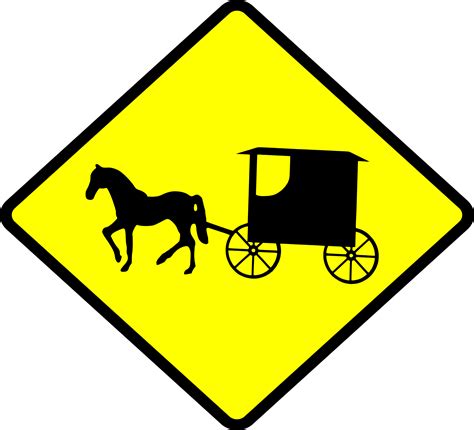 Amish Buggy Crossing vector clipart image - Free stock photo - Public Domain photo - CC0 Images