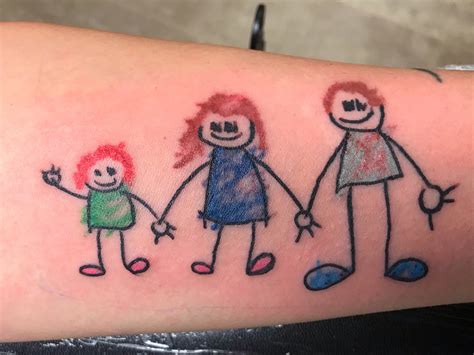 Stick Figure Family Tattoo