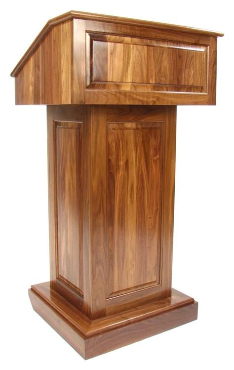 Wood Podium with Wheels, Convertible Design for Floor or Tabletop ...