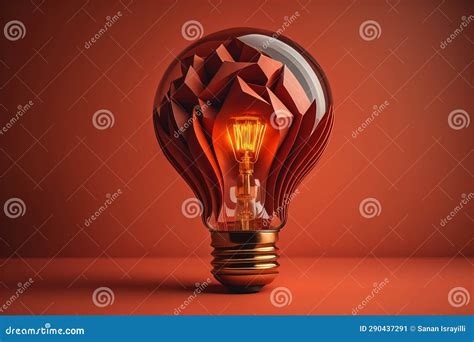 Glowing Glass Light Bulb on Dark Background. Ai Generative Stock Image - Image of power ...