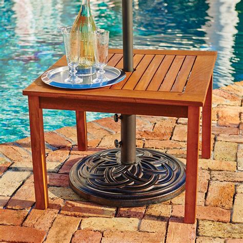 Hanamint Fair Round Umbrella Side Table Outdoor Furniture Sunnyland ...