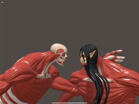 Eren vs armin -attack no titan 3d model 3D model | CGTrader