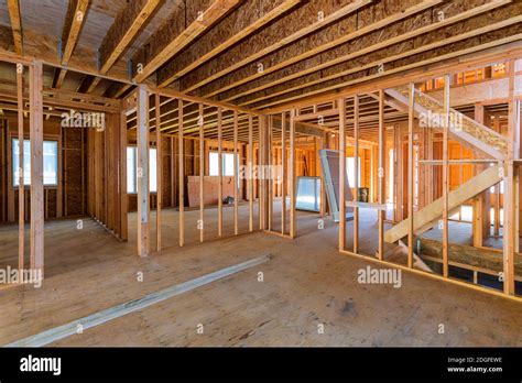 Interior view of a house under construction Stock Photo - Alamy