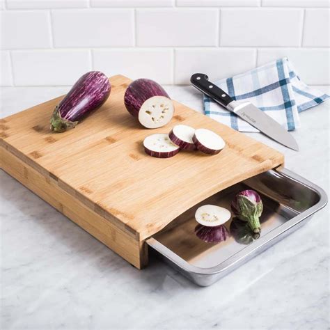 KSP Natura Bamboo Cutting Board with Scrap Tray | Kitchen Stuff Plus