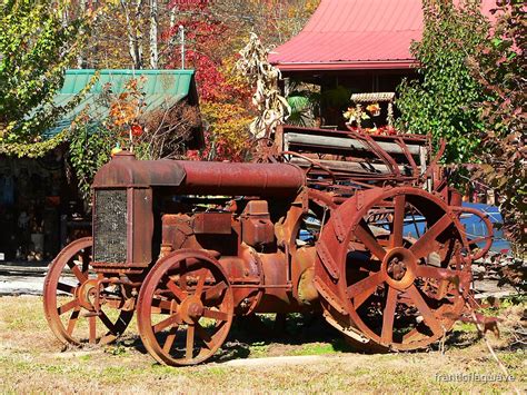 ""Rusty Old Tractor"" by franticflagwave | Redbubble