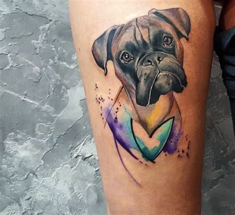15 Boxer Dog Tattoos For Men and Women | PetPress | Boxer dog tattoo, Boxer dogs, Boxer tattoo