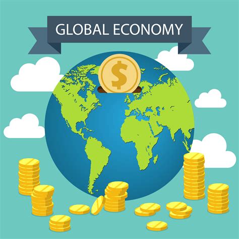 concepto de economía global con monedas 1265825 Vector en Vecteezy