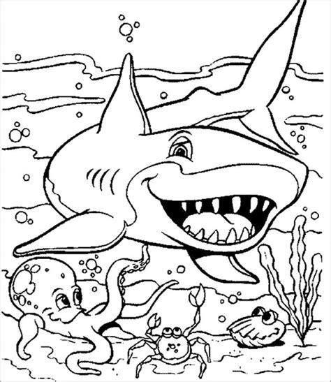 Cool Aquatic Animals Coloring Page - ColoringBay