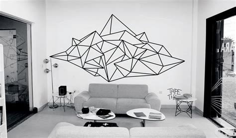 Tape wall art, Tape art, Wall decals for bedroom