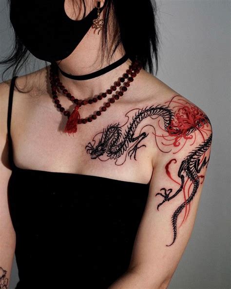 @taena.tattoo | Shoulder tattoo, Dragon tattoo, Tattoos