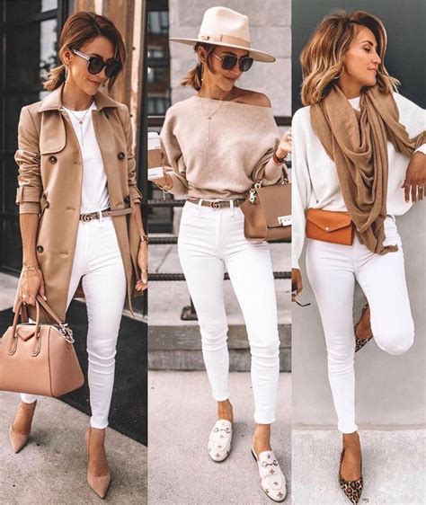 White Denim Outfit Ideas #whitedenim #stylingwhitedenim Mode Casual, Casual Work Outfits, Classy ...