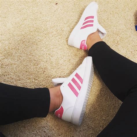 Pink glitter adidas shoes 💓 | Pink adidas shoes, Adidas shoes women ...