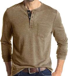 Lexiart Mens Fashion Henley Shirts Long Sleeve Button Cotton T-Shirt with Pocket | Casual long ...