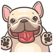 French Bulldog—PIGU: Pop-Up Stickers LINE WhatsApp Sticker GIF PNG