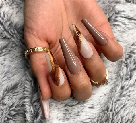 40+ Cool Brown Nail Designs To Try In Fall - The Glossychic