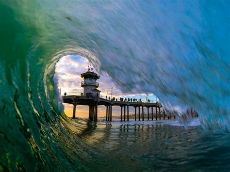 Free photo: Huntington beach pier - Beach, Columns, Huntington - Free Download - Jooinn