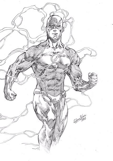 Flash by Ediano Silva - Ed Benes Studio | Superhero sketches, Flash drawing, Comic book artwork