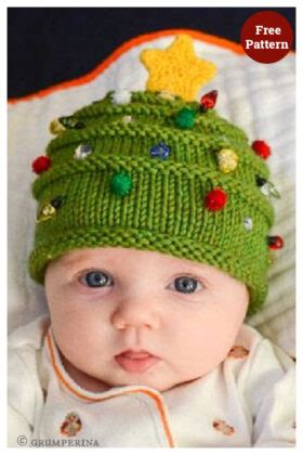8 Christmas Tree Hat Knitting Patterns