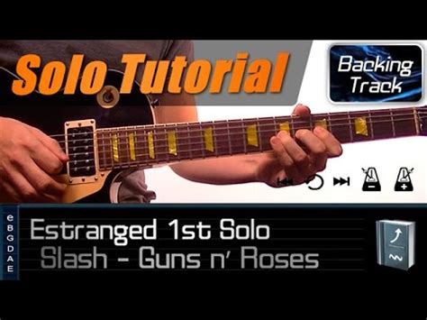 Estranged 1st Solo (Guns n´ Roses) / Guitar Lesson - How to play + TABS - YouTube