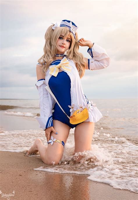 Game Genshin Impact Summertime Sparkle Barbara Swimsuit Cosplay Costume ...