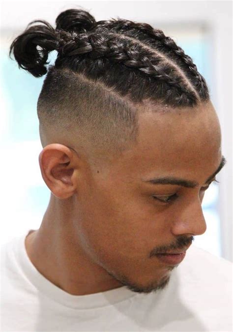 double row ponytail braids | Two braid hairstyles, Mens braids ...