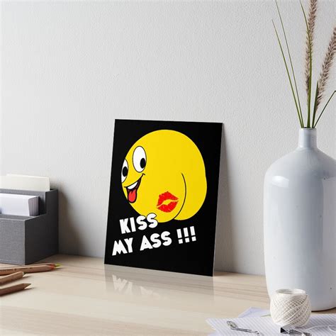 "Emoji Kiss My Ass" Art Board Print for Sale by CatByDesign | Redbubble