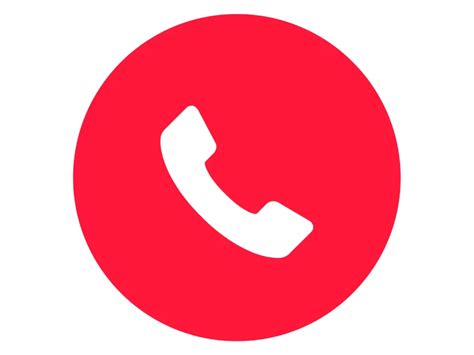 Round Red Phone Icon PNG vector in SVG, PDF, AI, CDR format