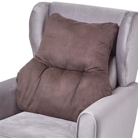 Lumbar Back Support Cushion 100% Cotton & Faux Suede for Armchair or Sofa | eBay