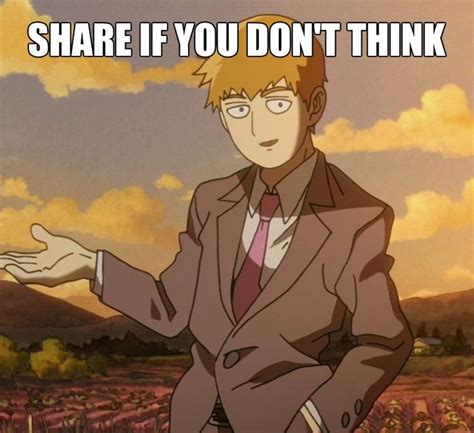 reigen arataka does not think | Мемы, Комиксы, Фандом