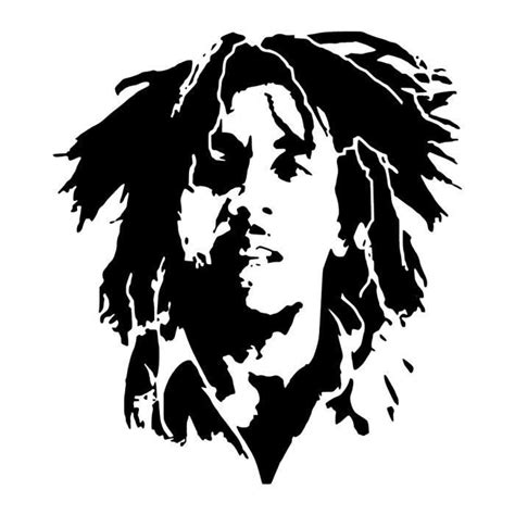 Stickers Bob Marley Ref: 414 Noir 102x112 cm 2 PARTIES em 2021 | Bob marley, Vetores, Desenho