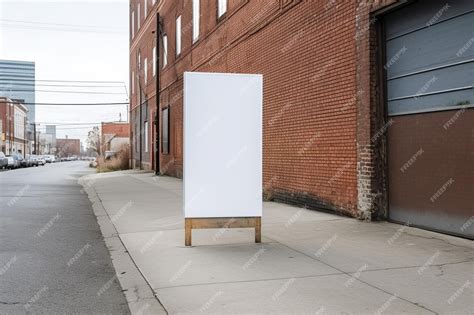 Premium AI Image | a Blank white mockup sign isolated outside AI Generative