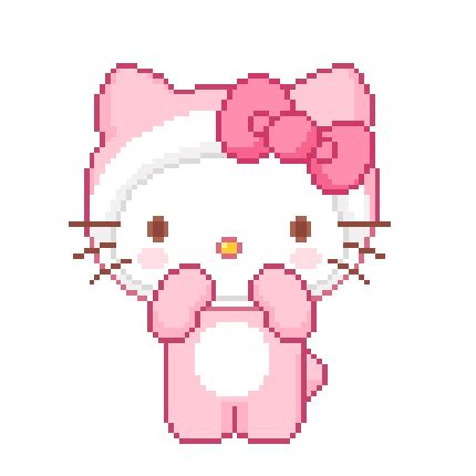 hello kitty pixel art gif | WiffleGif