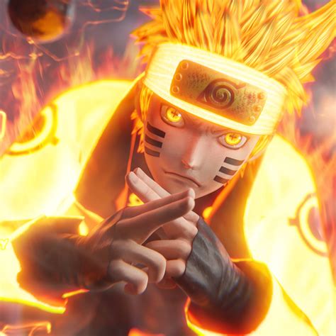 Naruto Uzumaki Wallpaper 4K, 3D Render, Rikudo Sennin Modo