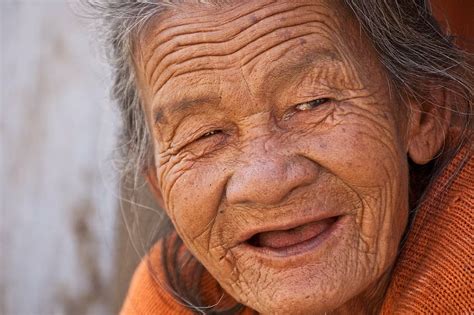 macro shot, person, wearing, orange, knitted, top, old lady, smile, beautiful, woman | Pxfuel