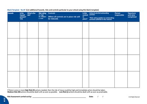 School Risk Assessment Templates Download Fillable PDF | Templateroller